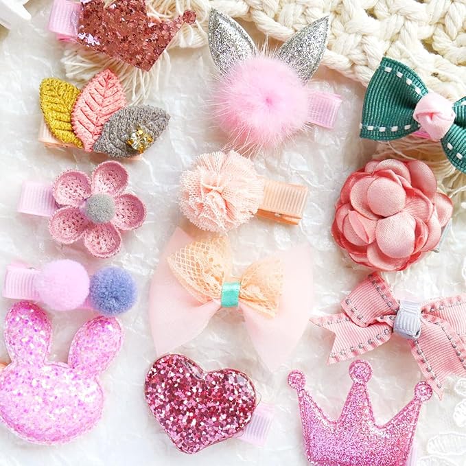Dog Hair Clips Small Dog Hair Bows Cute Pet Grooming Accessories Alligator Clips Stay In Hair Barrettes Flower Crown Hairpin Topknot Pet Headdress Bowknot Yorkie Puppy Maltese Girls Dogs (Pink)