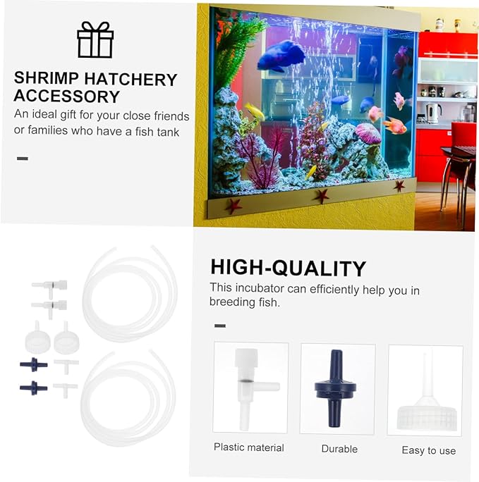 2 Sets Shrimp Hatchery Kit DIY Artemia Hatching Accessories Bottle Caps for Aquarium Use Complete Soda Bottle Connection Tool Set 10-Piece
