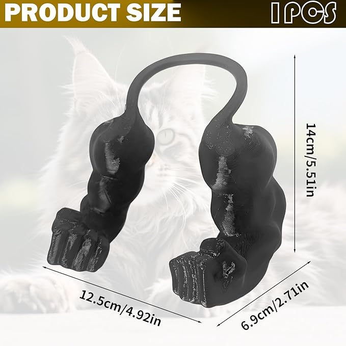 Creative Cat Muscle Arms,Cat Costumes for Cats Only,3D Printed Cat's Neck Arms with Muscle for Pet Cosplay, Birthday Party,Halloween Costume Accessories Lightweight Design
