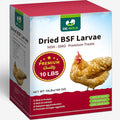 10LB Dried Black Soldier Fly Larvae for Chickens, Non GMO 86X More Calcium BSF Larvae Than Mealworms for Chickens & Birds, Natural Chicken Feed Bulk, Chicken Worms Treats, Wild Birdseed Attractant