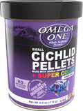 Omega One Super Color Sinking Cichlid Pellets, 2mm Small Pellets, 4.2 oz