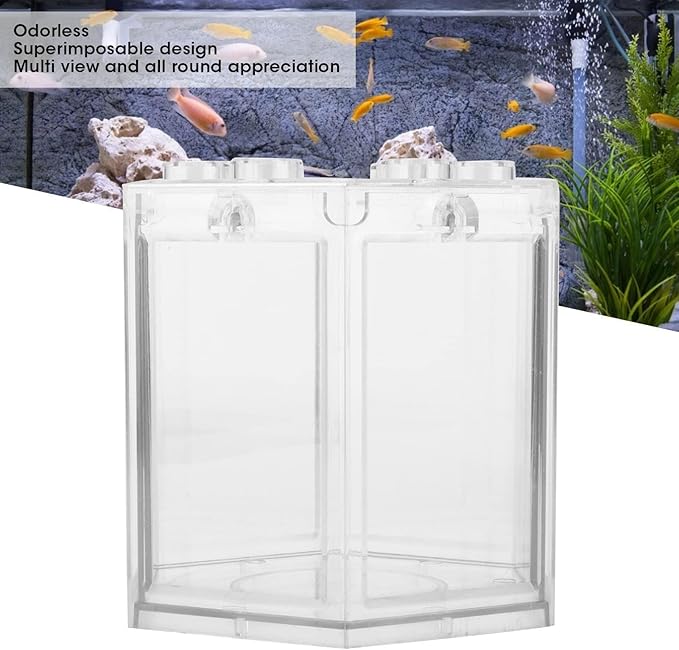 Small Gold Fish Tank, Betta Aquarium Mini Tank for Office Decoration (Transparent)
