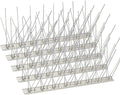 KKY Bird Spikes Stainless Steel Base, Metal Bird Repellent Nail Fence Kit, Can Be Used to Stop Pigeons and Other Small Birds, Covering 65 Feet 60 Packs.