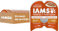 IAMS Perfect Portions Sensitive Digestion & Skin Wet Cat Food Pate, Healthy Adult Grain Free Pate, Chicken Recipe, 2.6 oz. (24 Twin Packs)