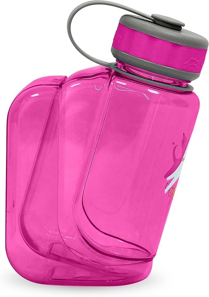 OllyDog OllyBottle | Tritan Dog Water Bottle with Detachable Bowl | BPA Free Leakproof Pet Dispenser | Hiking Travel (600ML, Hot Pink)