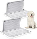 Paterr 2 Pcs Dog Potty Toilet with Removable Splash Wall Pet Indoor Dog Mesh Training Toilet Portable Training Pee Pads Holder Litter Box with Pee Wall for Puppy, Pet(25.6 x 19.3 x 13)