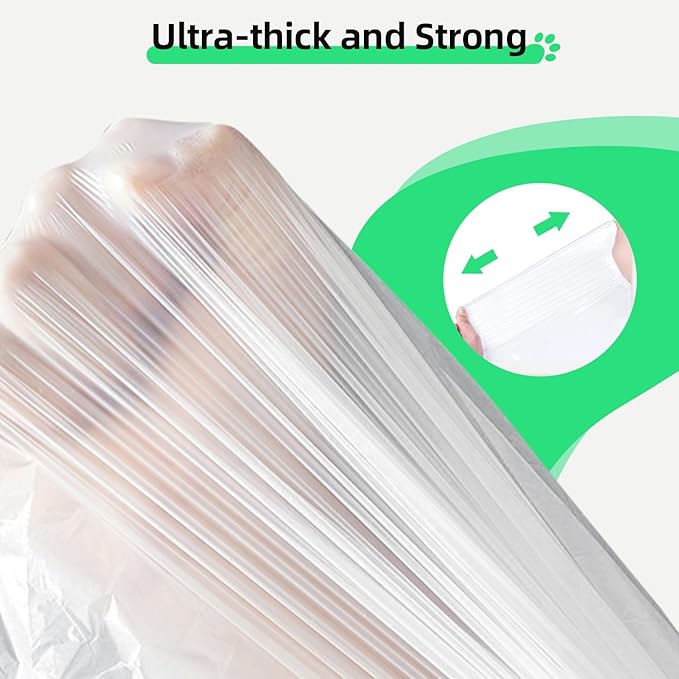 105 Count Waste Drawer Liners Bags Compatible with Litter Box Robot 4/5/3, Thick Self-cleaning Cat Litter Box Liners refill with Drawstring Heavy Duty 10-12 Gallons of Capacity