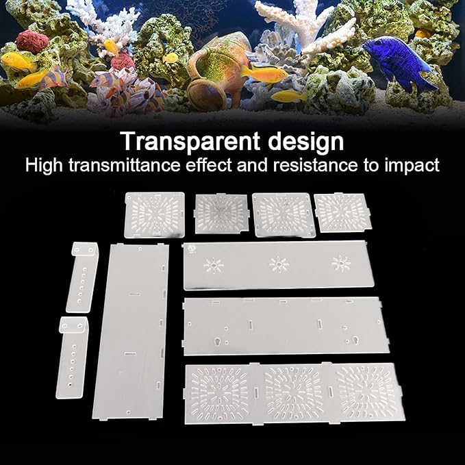 3 Sizes Aquarium Hatching Boxes, EcoFriendly Hanging Fish Breeding Box, for Small Fish Clownfish for Small Guppy Shrimp (30CM*10CM*10CM)