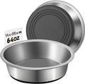 Stainless Steel Dog Bowls, Non Slip Dog Metal Bowls, 2 Pack Food and Water Pet Feeders Heavy Duty Dishwasher Safe (64oz, 8cup)