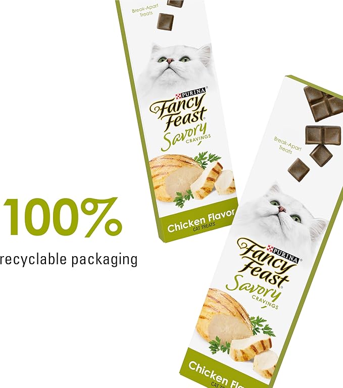 Purina Fancy Feast Limited Ingredient Cat Treats, Savory Cravings Chicken Flavor - 3 oz. Box
