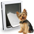 Pet Flap Door for Dogs 2 Ways Locking Wall Entry Pet Door with Transparent Flap (Small)
