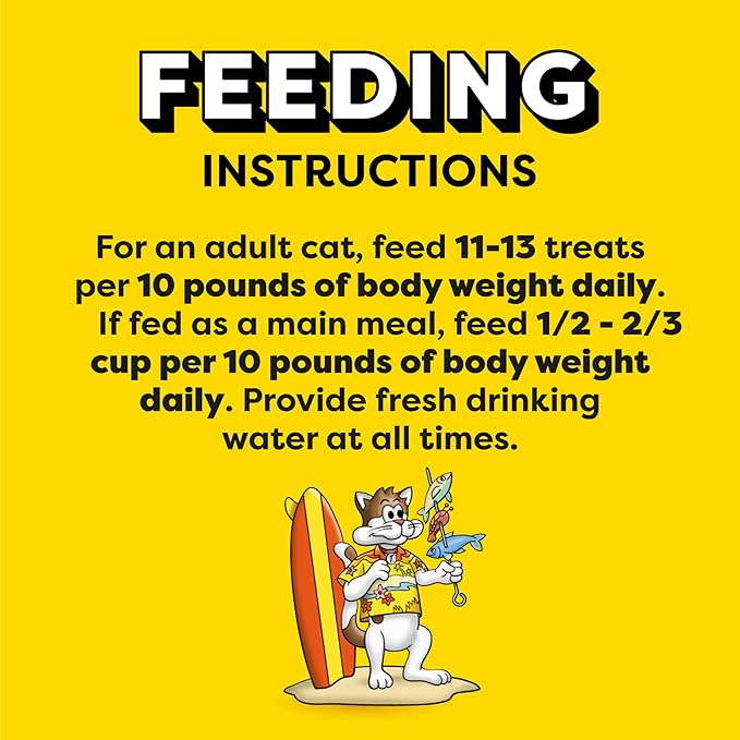 Temptations Cat Treats MixUps Surfer's Delight, Tuna, Shrimp, Salmon Flavor, Crunchy and Soft Cat Treats, 3 oz. Pouch (Pack of 12)