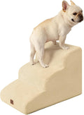 EHEYCIGA Curved Dog Stairs Ramp for Small Dogs 15.7" H, 3-Step Dog Steps for Couch Sofa and Chair, Pet Stairs for Cats, Non-Slip Balanced Pet Steps Indoor, Graige