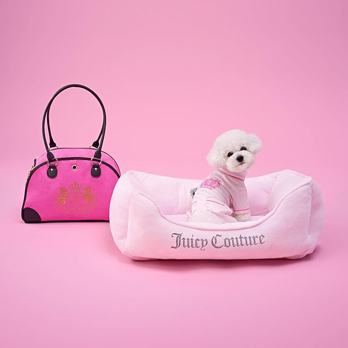 Juicy Couture Silky Satin Pajamas for Dogs and Cats - Pink - Medium/Large Pet PJs