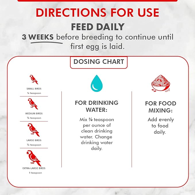 Morning Bird Nesting Nudge 4.5 Oz – Supports Reproductive Health & Energy – Stimulates Male and Female Reproductive Systems - Breeding Supplement with Essential Amino Acids & Vitamin D3