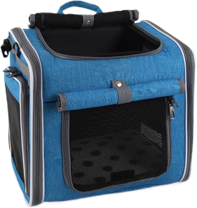 Pet Bicycles Carrier - Riding Trips Bike Dog Basket, Ventilated Travel Transport Bag | Adjustable Dog Backpack Basket, Lightweight Portable Holder for Walking Travel Outdoor Carry Convenience
