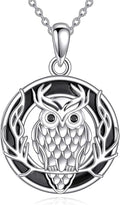 KZX Cat/Dog/Phoenix/Eagle/Whale/Shark/Puffin/Starfish/Chicken/Butterfly/Owl/Bee/Frog/Seahorse Necklace Sterling Silver Animal Pendant Jewelry Gift for Women