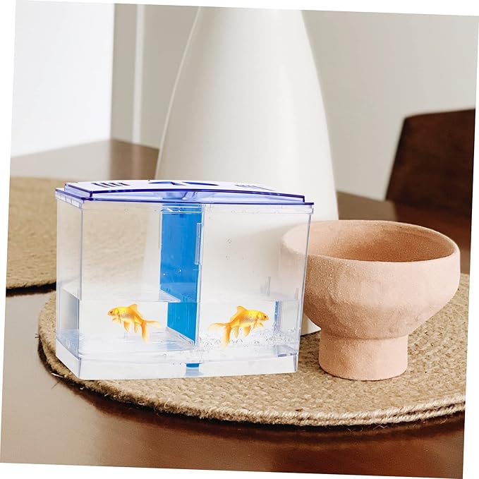 Fish Breeding Tank with Removable Divider Isolation Box for Fish Shrimp Easy to Clean Lightweight Aquarium Hatchery for Betta