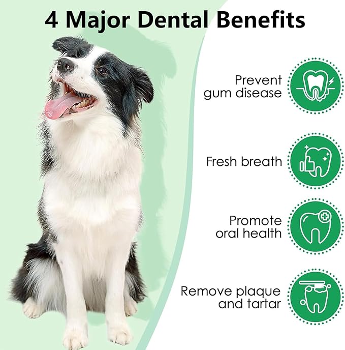 Dog Teeth Cleaning Powder 150g, Dog Breath Freshener, Effectively removes Tartar and Bad Breath, inhibits Plaque, Suitable for Dogs and Cats' Teeth Care Powder