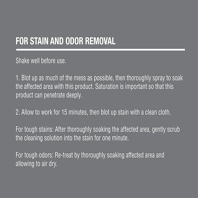 Nature's Miracle Simply Pet Stain and Odor Remover, 32 Ounce, Made with 86% Plant-Derived Surfactants