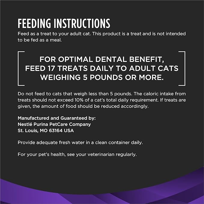 Pro Plan Veterinary Diets Purina Dental Bites Cat Treats - 1.8 oz. Pouch (Pack of 2)