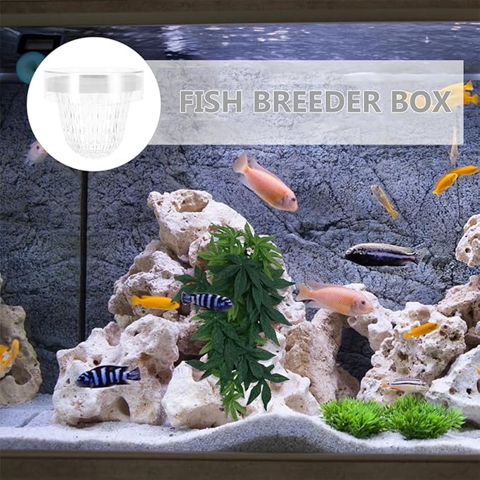 SUPVOX 2pcs Aquarium Breeding Box Transparent Floating Incubator for Fish Tank Isolation for Guppies and Fry Safe Protective Space for Mother Fish and