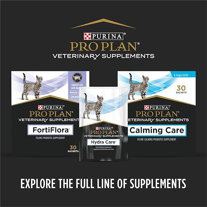 Purina Pro Plan Veterinary Supplements FortiFlora Daily Probiotics for Cats for Digestive Gut Health and Diarrhea - 30 ct. Box