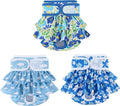 Washable Dog Diapers Female 3 Pack Reusable Highly Absorbent Puppy Diapers, Premium Doggie Diapers, Durable Leak-Proof Dot Doggy Diapers for Period Heat Incontinence Potty Training,L