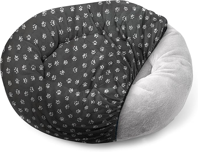 Round Dog Bed Covers Replacement Washable, Dog Bed Washable Cover, for All Shapes (Large (Up to 45″), Paw Chic)