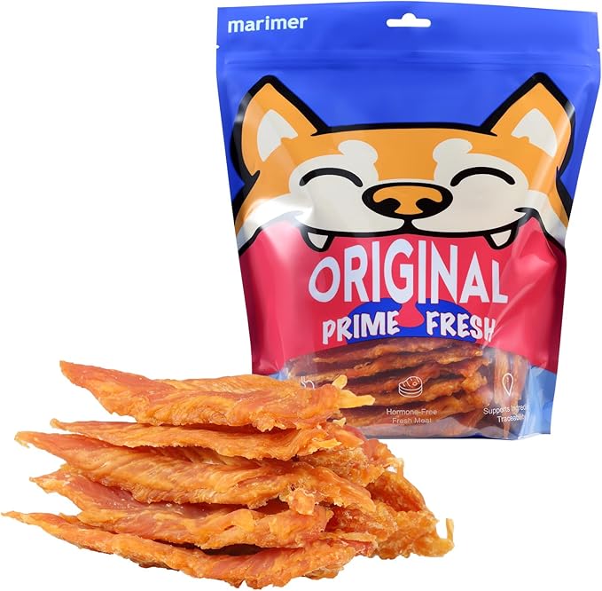 Premium Chicken Jerky Dog Treats, 32 oz (2 lb) – Made from Whole Real Chicken Strips, High-Protein Low-Fat Natural Chews for All Dogs, Healthy, Delicious & Long-Lasting