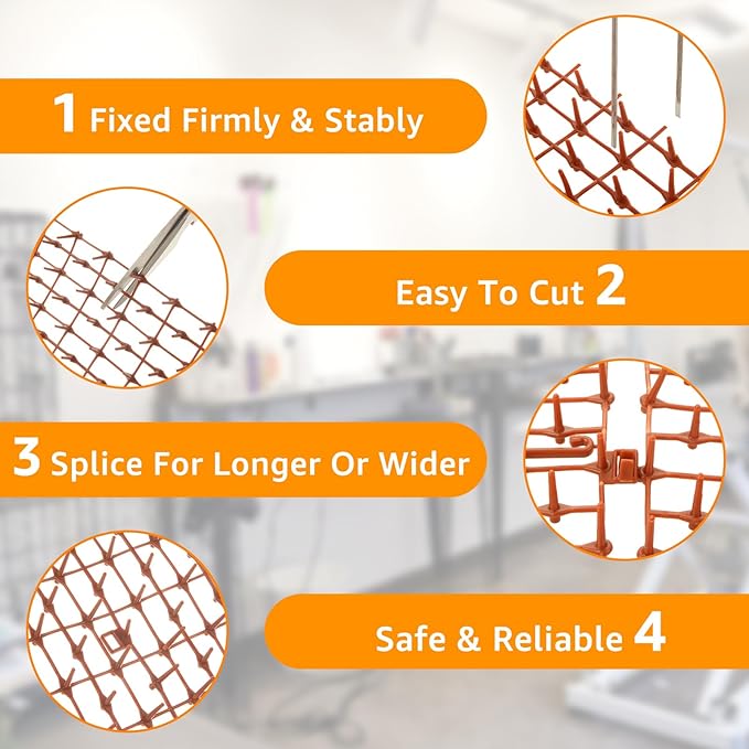 13FTx12IN Scat Mat for Cats Indoor Scat Mats for Dogs Cat Deterrent Mat Cat Repellent Mat Cats Spikes Mat to Stop Anti Mat Keep Dog Off Couch Furniture Counter Pets Outdoor Brown