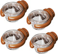 4 Pieces Bird Water Dispenser Garden Decor for Outside Gifts Food Dish Accessories, Brown