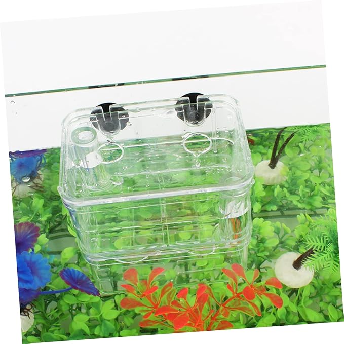Happyyami 2pcs Fish Breeding Tank Divider Acrylic Fish Box Breeding Tank for Guppies and Goldfish