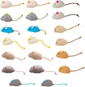 20-Pack Catnip Mouse Toys - Assorted Colors, Plush Mice with Catnip, Interactive Cat Toys for Indoor Kittens & Adults, Durable Cat Teaser Set