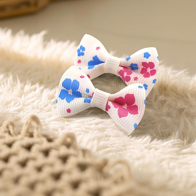 Puppy Dog Hair Bows: with Rubber Bands Small Pet Grooming Girl Doggy Accessories Gifts 60pcs (30 Pairs)