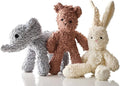 Plush Durable Cotton Dog Toys with Coconut Fill for All Pet Breeds, Bear Bunny Elephant (w/o Basket), One Size
