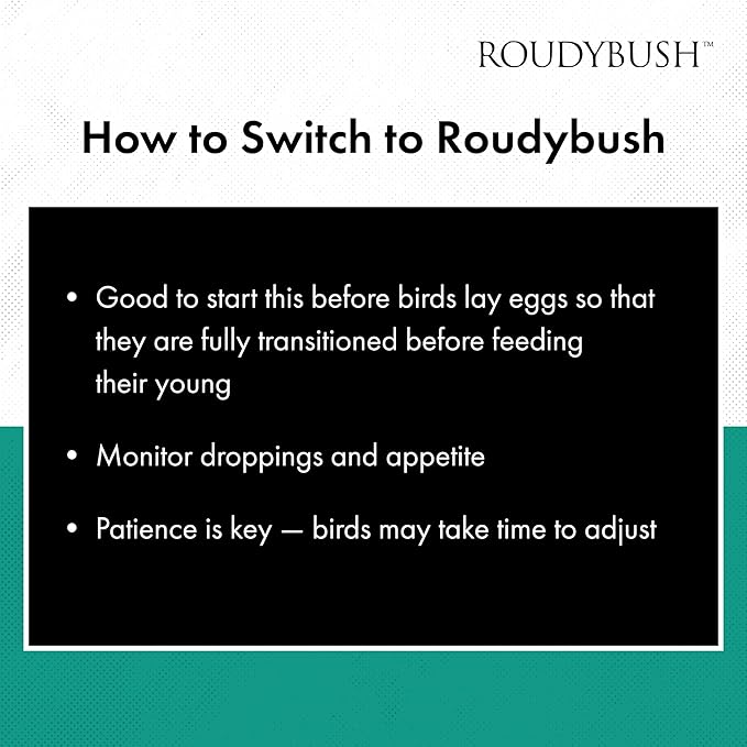 RoudyBush Senior Diet for Adult Birds - Scientifically Formulated Bird Feed - Bird Food Pellets w/Corn, Wheat, Soy & More - Nutritious & Healthy Feed for Birds (Mini, 44oz)