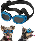Lewondr Dog Sunglasses Small Breed, Dogs Goggles UV Protection Doggles for Small Dogs Doggie Eye Protection with Adjustable Strap Windproof Anti-Fog Sunglasses for Small Doggy