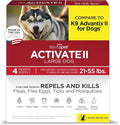 TevraPet Activate II Flea and Tick Prevention for Dogs, Large Dogs 21-55 lbs, Topical Drops, 4 Month Flea and Tick Treatment