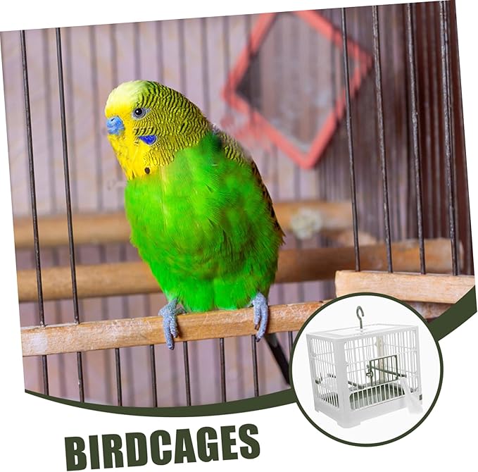 Toyvian Foldable Bird Carrier for Small Birds Lightweight Travel Cage with Ventilated Design Removable Tray for Parakeets Cockatiels and Parrots