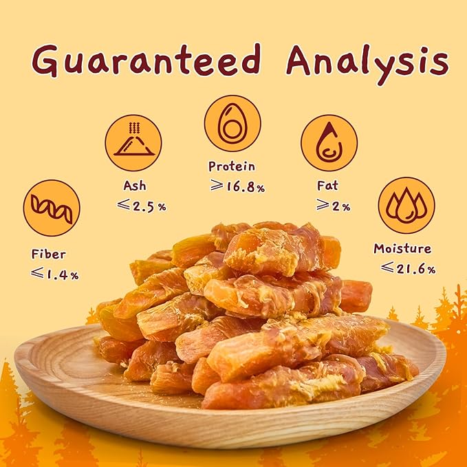 Jungle Calling Chicken & Sweet Potato Dog Treats – Gluten-Free, Grain-Free, High-Protein Natural Chews for Medium/Large Breeds, 10.6 oz