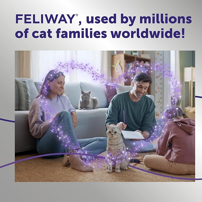 FELIWAY Optimum 30 Day Cat Calming Refills for Pheromone Diffuser,48ml Value Pack - Helps Reduce Common Signs of Stress in Cats & Kittens,Enhanced Calming,(Pack of 12)