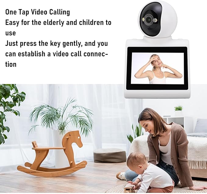 PUSOKEI Two Way Video Camera,2MP HD 1080P Pet Dog Camera, Smart Video Calling Monitor with Motion Zone, Voice Calling for Home Security & Family Communication (32GB)
