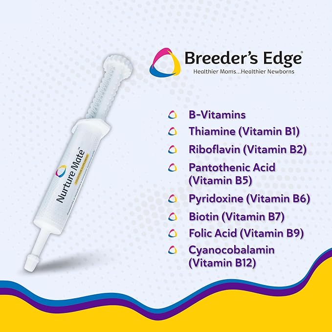 Revival Animal Health Breeder's Edge Nurture Mate - Colostrum Supplement for Puppies & Kittens, Dogs, Cats - 30 ml Paste