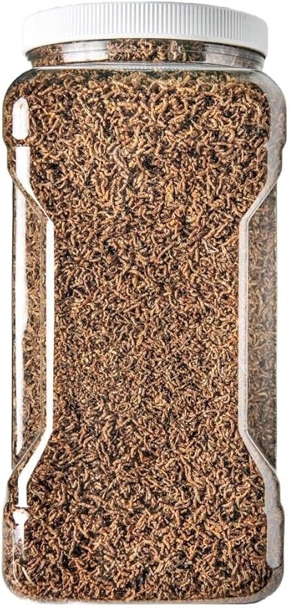 Aquatic Foods Inc. Bloodworms, Grade A Freeze Dried Bloodworms for All Tropical Fish, Cichlids, Discus, Tetras, Goldfish, Bettas, Angel Fish, Marine Fish... 2oz Small Jar