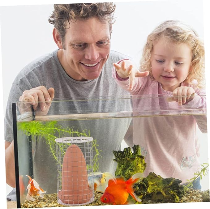 Fish Breeding Cone Pottery Spawning Barrel with Divider Net for Fresh and Saltwater Tanks Smooth Edges Egg Laying Ornament to Enhance Reproductive Rate and Create Natural Habitat