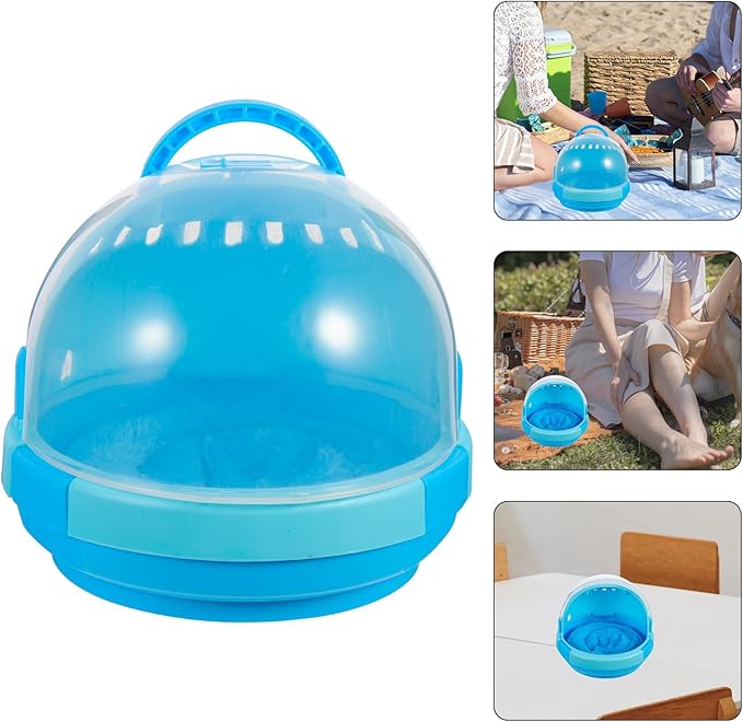 Cabilock Portable Parrot Cage Hand-held Bird Carrier with Warm Nest Pad, Design for Outdoor Travel and Young Bird Brooding Random Color