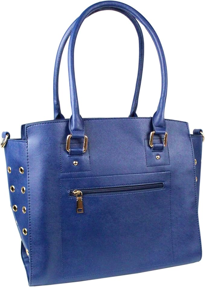 Parisian Pet Dog Purse – Navy Blue Breathable Pets Purse - Fashion Pet Carrier Purse - Leather Purse for Dog Carrying Small and Medium Dogs - Dog Purse Carrier - Adorable Puppy Carrier Handbag