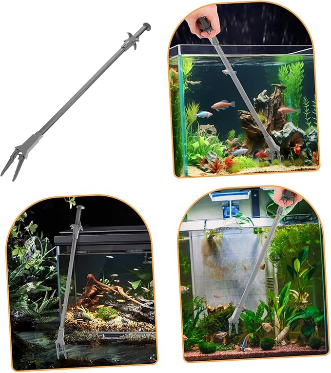 DOITOOL Aquatic Plant Tweezers Ergonomic Plastic Tongs for Easy Trimming Plant Removal Fish Tanks Resistant Design for Aquarists