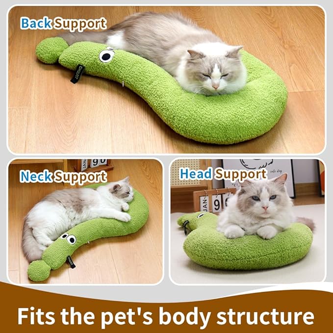 Dog Pillows, 2pcs Pillowcase, Calming Dog Pillow, Side Zip with Replaceable Pillowcase, Soft Neck Support for Deep Sleep, Washable Pet Bed Pillow for Small/Medium/Large Dogs and Cat (M)